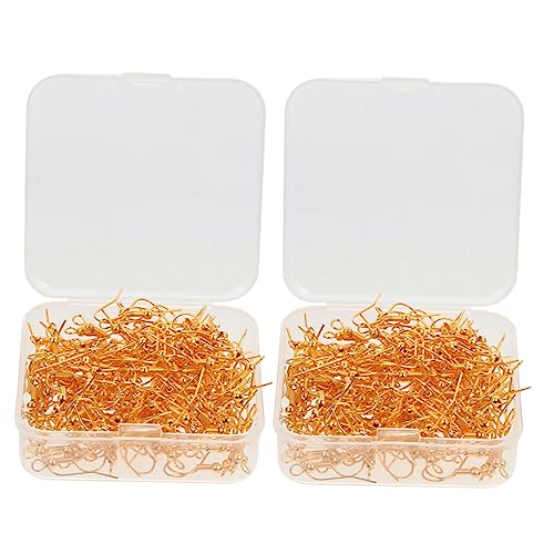 Uonlytech 2 Sätze Ohrringhaken Diy Ohrschmuck Zubehör Für Schmuckherstellung Goldfarbene Ohrhaken Robust Und Langlebig Für Anfänger Und Kreative Bastler 400 Stück * 2 Uonlytech 2 Sätze Ohrringhaken Diy Ohrschmuck Zubehör Für Schmuckherstellung Goldfarbene Ohrhaken Robust Und Langlebig Für Anfänger Und Kreative Bastler 400 Stück * 2 von Uonlytech