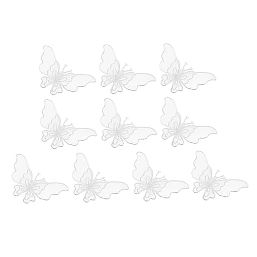 Uonlytech 2 Sätze Organza Schmetterlinge Patches Weiße Spitzenapplikationen Für Diy Kleidung Hochzeitsaccessoires Und Bastelprojekte Für Kreative Näharbeiten 10 Stück * 2 von Uonlytech