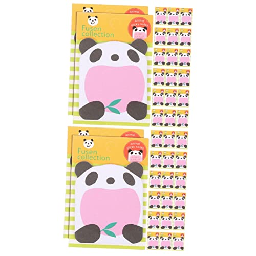 Uonlytech 2 Sätze Panda Porto Klein Hallo Selbstklebende Notizblöcke Lustig Rosa Aufkleber Self Stick Animal Note Kompakte Notizblöcke Notizblock Süß Papier 20 Stück * 2 von Uonlytech