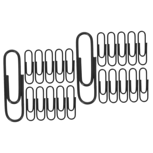 Uonlytech 2 Sätze Paperclip Briefpapier Dokumentclips Papierclips Binder Büroklammer Süße Büroklammern Kleine Büroklammern Büroklammer Fürs Büro Büroklammern Schwarz Plastik von Uonlytech