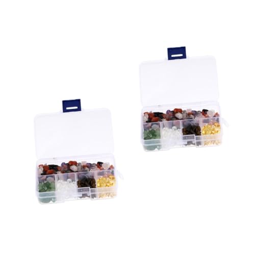 Uonlytech 2 Sätze Perlen Zur Schmuckherstellung Edelsteinperlen Natürliche Edelsteine Perlen Zur Schmuckherstellung Perlen Für Armbänder Quarz Charms 100 Stück * 2 von Uonlytech