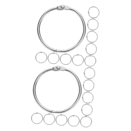 Uonlytech 2 Sätze Ringbuch-ring Pflicht Aufklappbare Ringe Stichworte Bindung Lose Blattringe Buchbinderinge Binderringe Klein Kleine Binderinge Metall Silver 20 Stück * 2 Uonlytech 2 Sätze Ringbuch-ring Pflicht Aufklappbare Ringe Stichworte Bindung Lose Blattringe Buchbinderinge Binderringe Klein Kleine Binderinge Metall Silver 20 Stück * 2 von Uonlytech