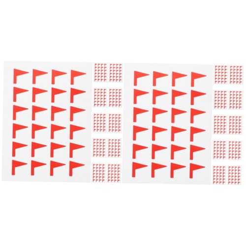 Uonlytech 2 Sätze Rote Fahnenaufkleber Vinyl Selbst Aufkleberetiketten Für Drucker Dekorationsaufkleber Mini-etiketten-aufkleber Aufkleber Für Aufbewahrungsetiketten Papier 288 Stück * 2 von Uonlytech