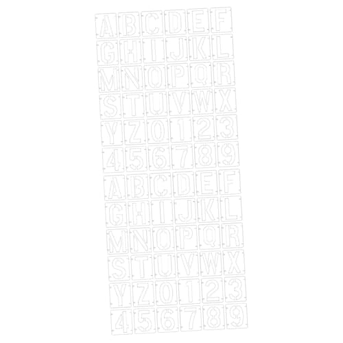 Uonlytech 2 Sätze Schablonen für Teile Buchstaben und Zahlen Malvorlagen Wiederverwendbare Kunststoff Schablonen für Diy Wandkunst und Bastelprojekte für Kreative Aktivitäten von Uonlytech
