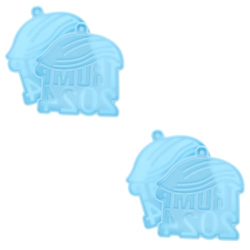 Uonlytech 2 Sätze Schlüsselanhänger Form Schild Für Reiz Kette Formen Aus Epoxidharz Tragbare Schlüsselanhängerform Schmuckformen Diy -schlüsselbundformen Kieselgel Blau 2 Stück * 2 von Uonlytech