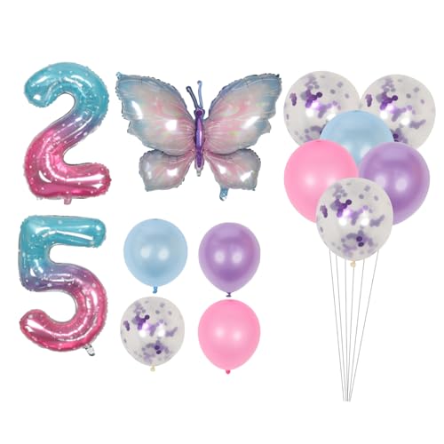 Uonlytech 2 Sätze Schmetterlingsballon -Set Luftballons für Geburtstagsfeiern Dekorationen für Mädchengeburtstage Geburtstagsdekoration Bausätze Ballons Bunte Aluminiumfolienballons Uonlytech 2 Sätze Schmetterlingsballon -Set Luftballons für Geburtstagsfeiern Dekorationen für Mädchengeburtstage Geburtstagsdekoration Bausätze Ballons Bunte Aluminiumfolienballons von Uonlytech