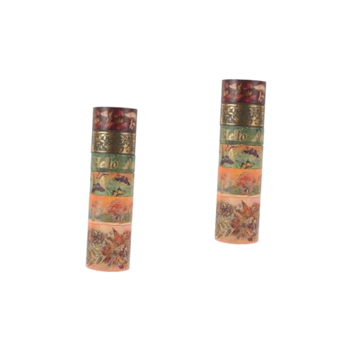Uonlytech 2 Sätze Schmetterlingsklebeband Zeitschriftenzubehör Farbe Verpackung Klebeband Für Scrapbooking Dekorative Klebebänder Selber Machen Papier Klebeband Flüsterpapier 6 Rollen * 2 von Uonlytech