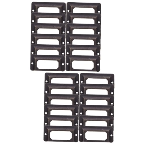 Uonlytech 2 Sätze Schmiedeeisen -visitzirmenrahmen Schranketikett Schublade Antiquität Inhaber Etiketthalter Gold Retro-etikettenrahmen Aus Metall Büroetikettenhalter 12 Stücke * 2 von Uonlytech
