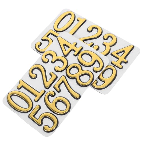 Uonlytech 2 Sätze Selbstklebende Hausnummern Gold Wetterfeste Außen Zahlen Aufkleber für Tür Briefkasten Klare Moderne Adressnummern für Haus und Wohnung Uonlytech 2 Sätze Selbstklebende Hausnummern Gold Wetterfeste Außen Zahlen Aufkleber für Tür Briefkasten Klare Moderne Adressnummern für Haus und Wohnung von Uonlytech