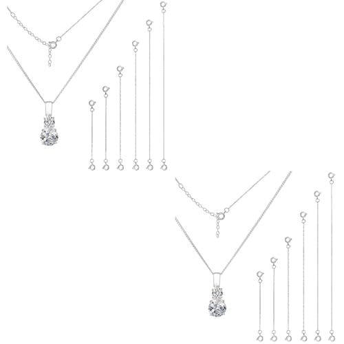 Uonlytech 2 Sätze Silberne Kettenverlängerungen Teiliges Für Diy Schmuckherstellung Für Armbänder Und Fußkettchen 6 Stücke * 2 von Uonlytech