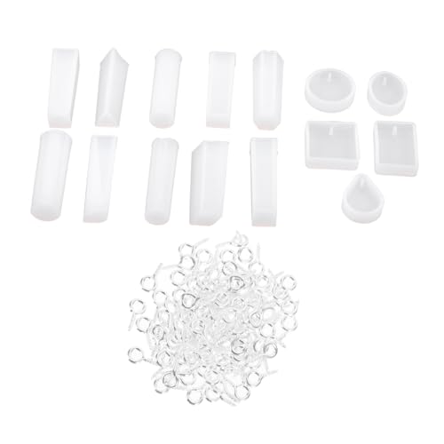 Uonlytech 2 Sätze Silikon Schmuck Gießform Set Epoxidharz Formen für Ohrringe Anhänger und Schlüsselanhänger Diy Bastelset für Kreative Handarbeiten mit Verschiedenen Formen von Uonlytech
