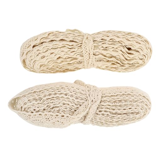Uonlytech 2 Sätze Spitzenbänder Baumwolle Diy Handarbeitsmaterial Für Bekleidungsaccessoires Vielseitig Für Dekoration Und 2 Rollen * 2 von Uonlytech