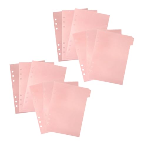 Uonlytech 2 Sätze Teilen von Seite Lünette Teiler Rosa Notizbuch Einsätze Registerkarten für Trennwände aus Kunststoff Notizblock-Marker Notizblock-Tabs Buchmarkierungen Loseblatt-Marker pp von Uonlytech