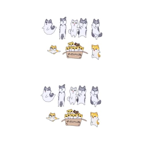 Uonlytech 2 Sätze Teiliges Cartoon Hund Patches Dekorative Applikationen Für Jeans Taschen Diy Kleidung Niedliche Tiermuster Für Kreative Bastelprojekte 9 Stück * 2 von Uonlytech