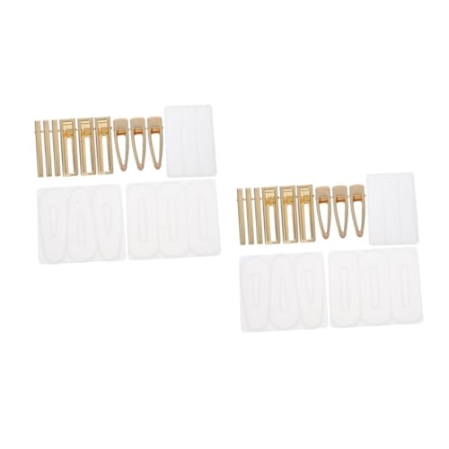 Uonlytech 2 Sätze Teiliges Diy Silikonformen Set Für Haarklammern Epoxidharz Gießform Kit Mit Silikonformen Und Metall Haarclip Zubehörteilen Für Schmuckherstellung Und Kreative 12 Stück * 2 von Uonlytech