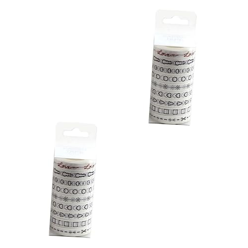 Uonlytech 2 Sätze Teiliges Diy Washi Tape Set Dekoratives Klebeband Für Scrapbooking Handwerk Und Geschenkverpackungen Weiß Hochwertiges Leicht Abziehbares Masking Tape Für 9 Stück * 2 von Uonlytech