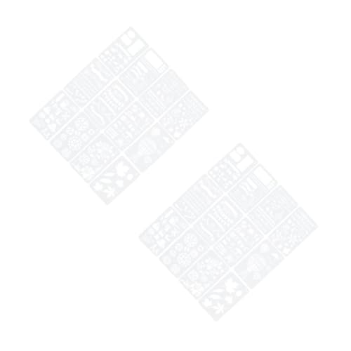 Uonlytech 2 Sätze Teiliges Malvorlagen Für Diy Zeichenschablonen Für Scrapbooking Kreative Bastelprojekte Zufällige Designs Weiß 12 Stück * 2 von Uonlytech