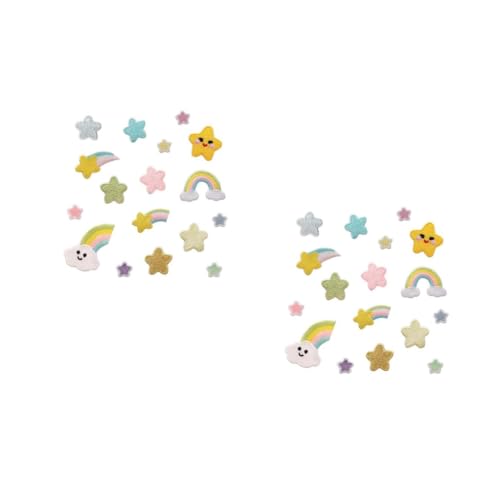 Uonlytech 2 Sätze Teiliges Set Cartoon Rainbow Stoffflicken Selbstklebende Applikationen Für Kleidung Taschen Und Accessoires Einfache Anwendung Zum Bügeln Oder Nähen Für Diy 17 Stücke * 2 Uonlytech 2 Sätze Teiliges Set Cartoon Rainbow Stoffflicken Selbstklebende Applikationen Für Kleidung Taschen Und Accessoires Einfache Anwendung Zum Bügeln Oder Nähen Für Diy 17 Stücke * 2 von Uonlytech