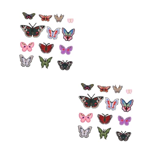 Uonlytech 2 Sätze Teiliges Set Niedlicher Stickapplikationen Für Kleidung Eisen Patches Handgefertigte Schmetterlings Patches Zur Kreativen Dekoration 13 Stücke * 2 Uonlytech 2 Sätze Teiliges Set Niedlicher Stickapplikationen Für Kleidung Eisen Patches Handgefertigte Schmetterlings Patches Zur Kreativen Dekoration 13 Stücke * 2 von Uonlytech