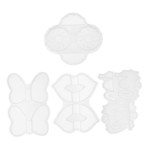 Uonlytech 2 Sätze Teiliges Silikon Gießform Für Diy Trinkhalm Dekorationen Lippen Schmetterling Blume Flexibel Wiederverwendbar Einfach Zu Bedienen Für Kunsthandwerk Und Resin 4 Stück * 2 von Uonlytech