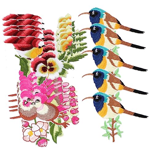 Uonlytech 2 Sätze Teiliges Vogel Patch Aufnäher Zum Aufbügeln Diy Applikationen Für Kleidung Taschen Und Jeans Reparatur Bunte Designs Für Kreative Projekte 15 Stücke * 2 Uonlytech 2 Sätze Teiliges Vogel Patch Aufnäher Zum Aufbügeln Diy Applikationen Für Kleidung Taschen Und Jeans Reparatur Bunte Designs Für Kreative Projekte 15 Stücke * 2 von Uonlytech