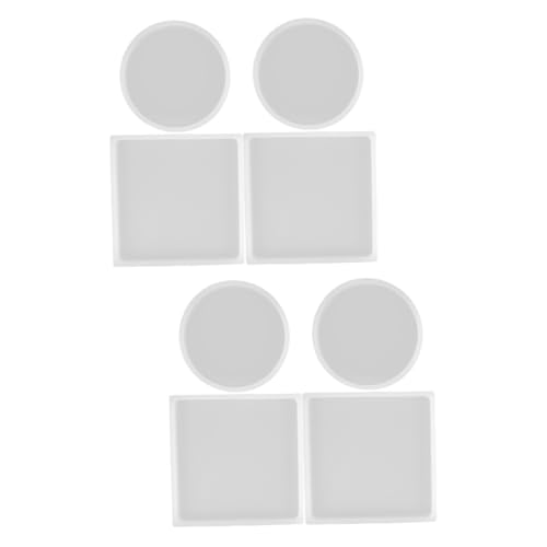 Uonlytech 2 Sätze Untersetzer Formen Wiederverwendbare Gießformen Für Diy Epoxidharz Coaster Für Tischdekorationen Und Hochwertiges Flexibles Material 4 Stücke * 2 Uonlytech 2 Sätze Untersetzer Formen Wiederverwendbare Gießformen Für Diy Epoxidharz Coaster Für Tischdekorationen Und Hochwertiges Flexibles Material 4 Stücke * 2 von Uonlytech