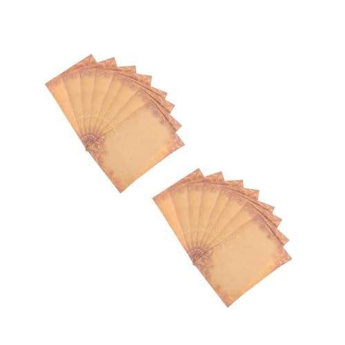 Uonlytech 2 Sätze Vintage Briefpapier Schreibwaren Pastellpapier Dekorativ Pergamentpapier Ungebleicht Papier Für Briefe Kreatives Briefpapier Handgefertigtes Papier 8 Blätter * 2 von Uonlytech
