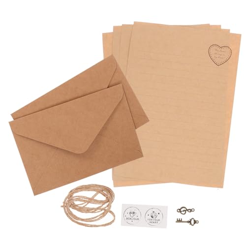 Uonlytech 2 Sätze Vintage Briefpapier Set mit Retro Umschlägen Reise Notizbuch Einlagen für Briefe Einladungen Nachrichten und Besondere Anlässe von Uonlytech