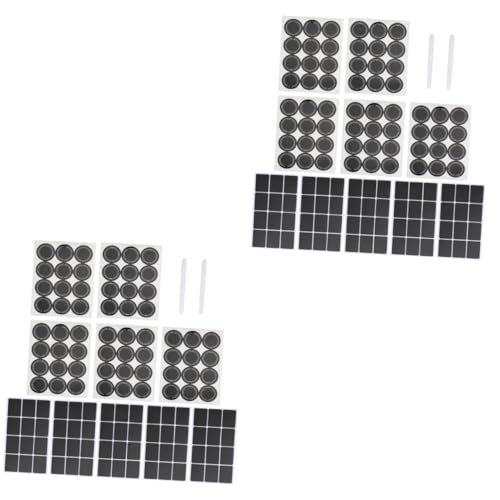 Uonlytech 2 Sätze Wasserdichte Aufkleber preisschild slico stickbilder scrabbook bastelzeug stule Verpackungsetiketten Tafelzubehör löschbare Aufkleber Etikettenpasten flüssiges Pulver Black von Uonlytech
