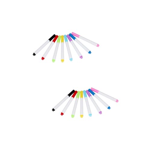 Uonlytech 2 Sätze Whiteboard-stift Farbe Farbig Wischen Whiteboards Tafel Bunt Kleine Trocken Abwischbare Marker Löschbare Markierungen Whiteboard -markierungen Volumen Plastik 8 Stücke * 2 von Uonlytech