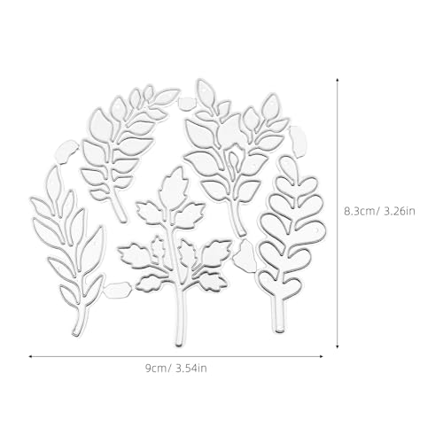 Uonlytech 2 Stanzformen für die Kartenherstellung: Stanzformen in Blattform aus Metall – geprägte Papierschablonen für Scrapbook-Dekorationen, DIY-Bastelarbeiten, Fotoalbum-Zubehör von Uonlytech