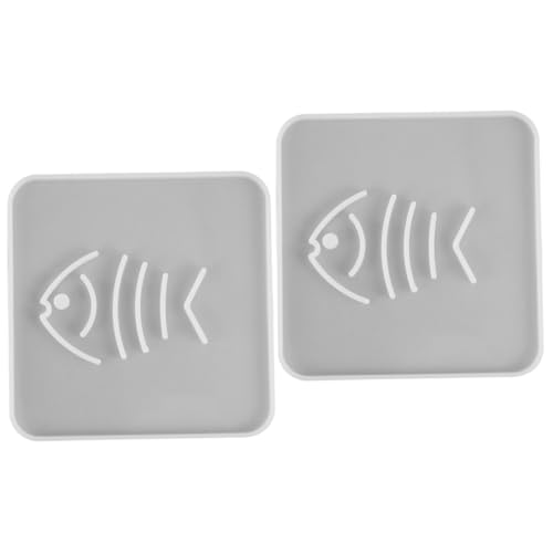 Uonlytech 2 Stck. Diy Silikonform für Kristall Epoxidharz Kreative Untersetzer und Tischdekorationsform mit Fischknochen Waschbar und Wiederverwendbar für Diy Projekte und Accessoires von Uonlytech
