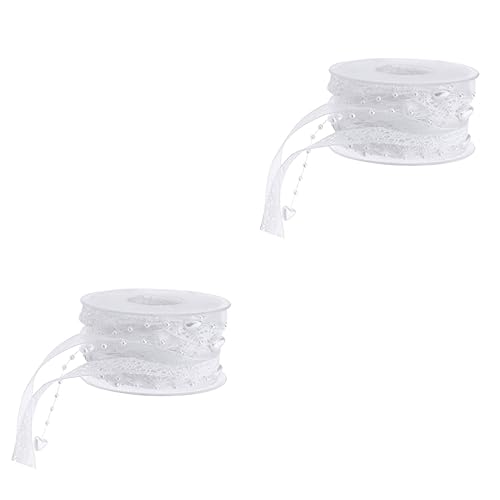 Uonlytech 2 Stück 5 Spitzengewebe hübsches Band Hochzeit Band für Blumen Schleife geschenkband Geschenkbänder ein Verpackungsband Wickelband Weiß Uonlytech 2 Stück 5 Spitzengewebe hübsches Band Hochzeit Band für Blumen Schleife geschenkband Geschenkbänder ein Verpackungsband Wickelband Weiß von Uonlytech