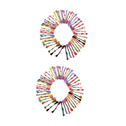 Uonlytech 2 Stück Baumwoll Stickgarn Bunte Fäden für Kreuzstich und Handarbeiten für Diy Projekte Freundschaftsbänder und Mehr Uonlytech 2 Stück Baumwoll Stickgarn Bunte Fäden für Kreuzstich und Handarbeiten für Diy Projekte Freundschaftsbänder und Mehr von Uonlytech