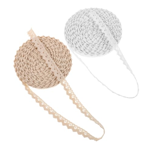 Uonlytech 2 Stück Baumwollspitze Vintage Besticktes Spitzenband Häkelspitze Breit für Hochzeitsdeko DIY Bastelprojekte Nähen Zubehör Uonlytech 2 Stück Baumwollspitze Vintage Besticktes Spitzenband Häkelspitze Breit für Hochzeitsdeko DIY Bastelprojekte Nähen Zubehör von Uonlytech