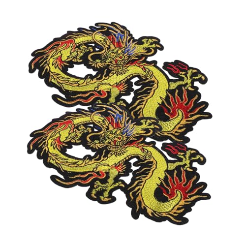 Uonlytech 2 Stück Chinesischer Drachentuch Patch Applikationen Stoff Bestickt Flecken Gestickte Anwendung Stickaufnäher Nähen Aufnäher Für Jacken Gestickte Aufnäher Für Kleidung Polyester Uonlytech 2 Stück Chinesischer Drachentuch Patch Applikationen Stoff Bestickt Flecken Gestickte Anwendung Stickaufnäher Nähen Aufnäher Für Jacken Gestickte Aufnäher Für Kleidung Polyester von Uonlytech