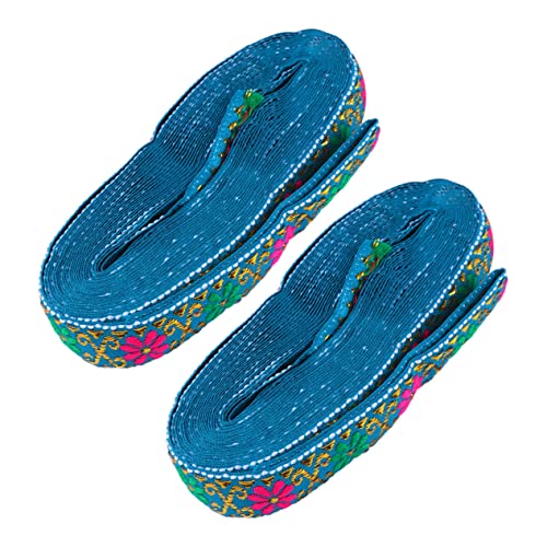 Uonlytech 2 Stück DIY Spitzenborte mit Ethnischem Blumenmuster Breites Besticktes Spitzenband für Heimdekoration und Bekleidung See Blau Uonlytech 2 Stück DIY Spitzenborte mit Ethnischem Blumenmuster Breites Besticktes Spitzenband für Heimdekoration und Bekleidung See Blau von Uonlytech