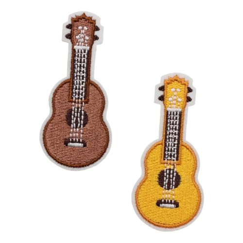 Uonlytech 2 Stück Diy Patch Gitarre Aufnäher für Kleidung zum Aufnähen oder Bügeln zur Verschönerung und Reparatur von Textilien Uonlytech 2 Stück Diy Patch Gitarre Aufnäher für Kleidung zum Aufnähen oder Bügeln zur Verschönerung und Reparatur von Textilien von Uonlytech