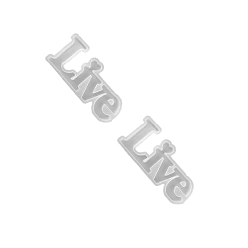 Uonlytech 2 Stück Diy Silikonform für Buchstaben und Herzen Kreative Gießform für Epoxidharz für Handgemachte Dekorationen und Bastelprojekte Leicht zu Reinigen und Wiederverwendbar von Uonlytech