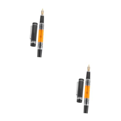 Uonlytech 2 Stück Doppelfarben Metallfeder Füllfederhalter Ergonomisch für Studenten und Bürobedarf Tragbar für Eleganter Schreibstil für Profis und Anfänger von Uonlytech