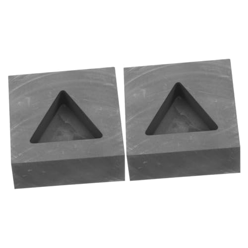 Uonlytech 2 Stück Dreiecksform Schmelzendes Gießwerkzeug Formguss Barfenformen Formenguss Gussformen Schmelzform Gussbarren Ingotform Gießformen Zum Schmelzen Schmelzguss-kit Schwarz Graphit von Uonlytech