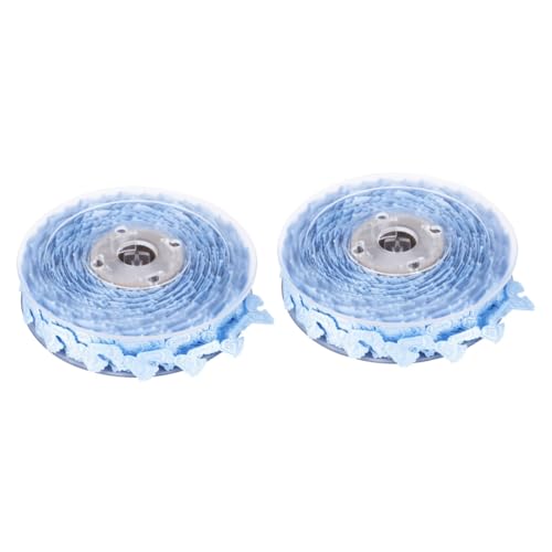Uonlytech 2 Stück Geburtstagsparty Dekorationsband Organzaband Satinband Bedrucktes Band Spitzenband Band Mädchen Fußabdrücke Geschenkband Für Dekorationen Blauer Vliesstoff von Uonlytech