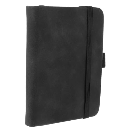 Uonlytech 2 Stück Gurtlaptop regiert gepunktet Kleine Notizblock-Taschengröße Planer winzig Notizbücher im Taschenformat notizbuch Memo -Notepad kleines Notizblock Kunstleder Schwarz von Uonlytech