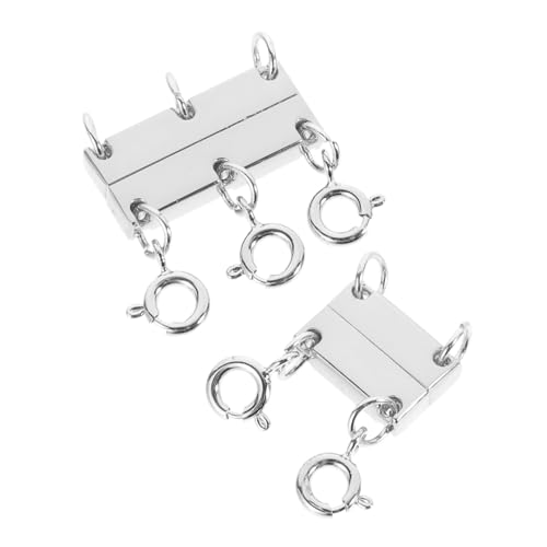 Uonlytech 2 Stück Halskettenverbindungsverschluss Magnetverschluss für Mehrlagige Ketten und Armbänder Einfach zu Bedienen und Langlebig für Diy Schmuckherstellung Silberfarben Reihig und Uonlytech 2 Stück Halskettenverbindungsverschluss Magnetverschluss für Mehrlagige Ketten und Armbänder Einfach zu Bedienen und Langlebig für Diy Schmuckherstellung Silberfarben Reihig und von Uonlytech