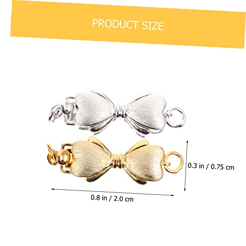 Uonlytech 2 Stück Halskettenverschluss DIY Schmuckverbinder Perlenverschluss Metall Connector für Armbänder Halsketten Basteln Silber Gold Uonlytech 2 Stück Halskettenverschluss DIY Schmuckverbinder Perlenverschluss Metall Connector für Armbänder Halsketten Basteln Silber Gold von Uonlytech