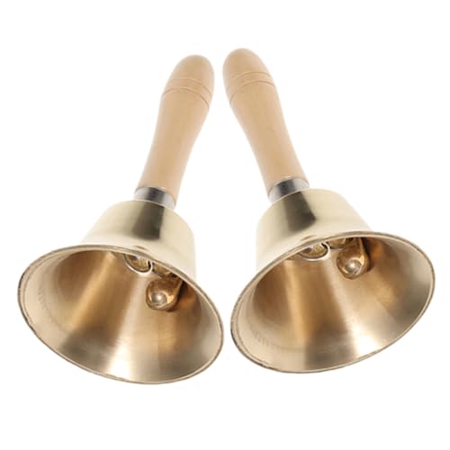 Uonlytech 2 Stück Handglocke aus Messing mit Holzgriff Lautstarke Glocke für Yoga Gebet Unterricht und Seniorenbetreuung Vielseitige Anwendungen für Uonlytech 2 Stück Handglocke aus Messing mit Holzgriff Lautstarke Glocke für Yoga Gebet Unterricht und Seniorenbetreuung Vielseitige Anwendungen für von Uonlytech