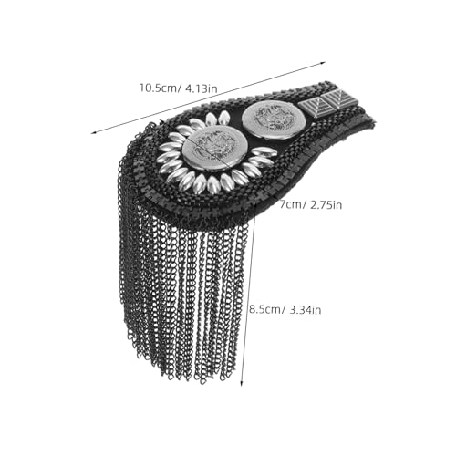 Uonlytech 2 Stück Klassische Quasten Schulterepauletten aus Robustem Material mit Glänzender Oberfläche Dekorative Schulterpads für Jacken und Uniformen Einfach Anzubringen Modisches von Uonlytech