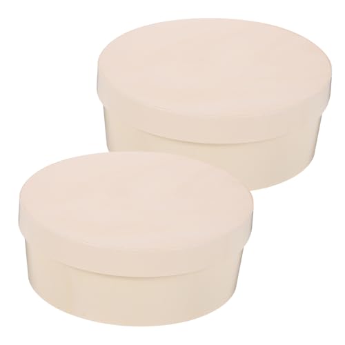 Uonlytech 2 Stück Kleine Runde Holzbox Naturbelassen Stabile Aufbewahrungsbox für DIY Malen Geschenkverpackung Backwaren und Sichere Holzdose für Erwachsene Uonlytech 2 Stück Kleine Runde Holzbox Naturbelassen Stabile Aufbewahrungsbox für DIY Malen Geschenkverpackung Backwaren und Sichere Holzdose für Erwachsene von Uonlytech