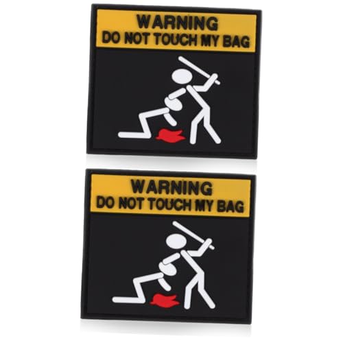 Uonlytech 2 Stück Kleines Warn Patch Klett Patch für Kleidung Rucksäcke und Diy Projekte Leicht Anzubringen für Persönliche von Uonlytech
