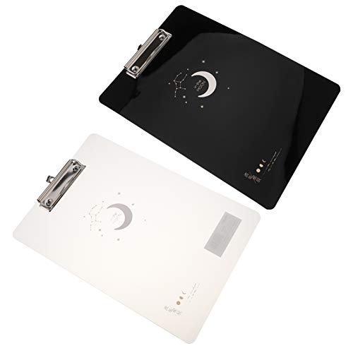 Uonlytech 2 Stück Klemmbretter mit Clip Schreibunterlage und Dokumentenablage Tragbar Leicht Robust für Büro und Schule Farbe Zufällig Zufällige Farbe Zufällige Farbe von Uonlytech